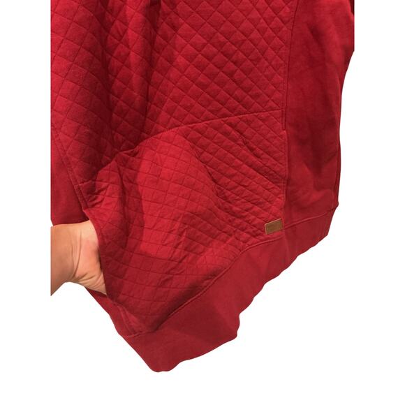 L.L.Bean Women Quilted Quarter-Zip Pullover Size Large Red Gorpcore Outdoor Fall - Picture 7 of 9